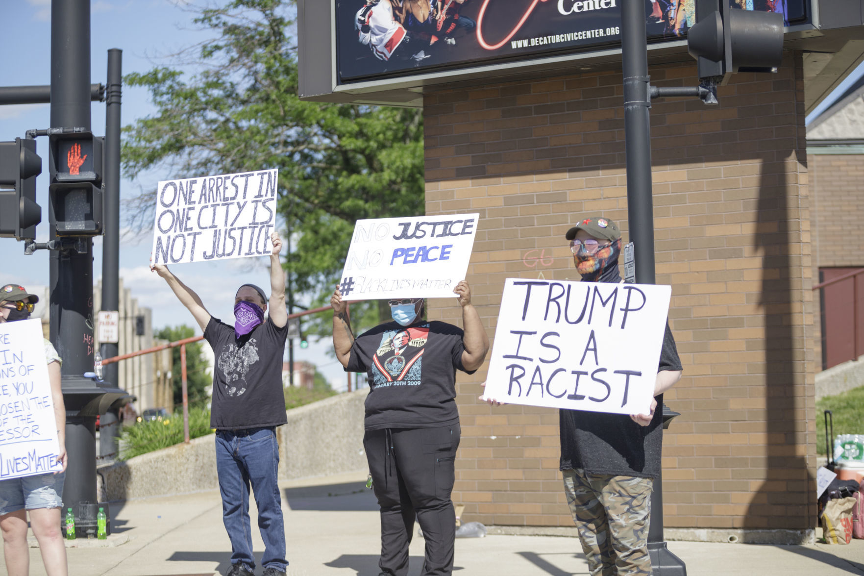 Downtown Decatur protest